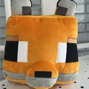 Minecraft Wolf Plush Backpack Orange Kids